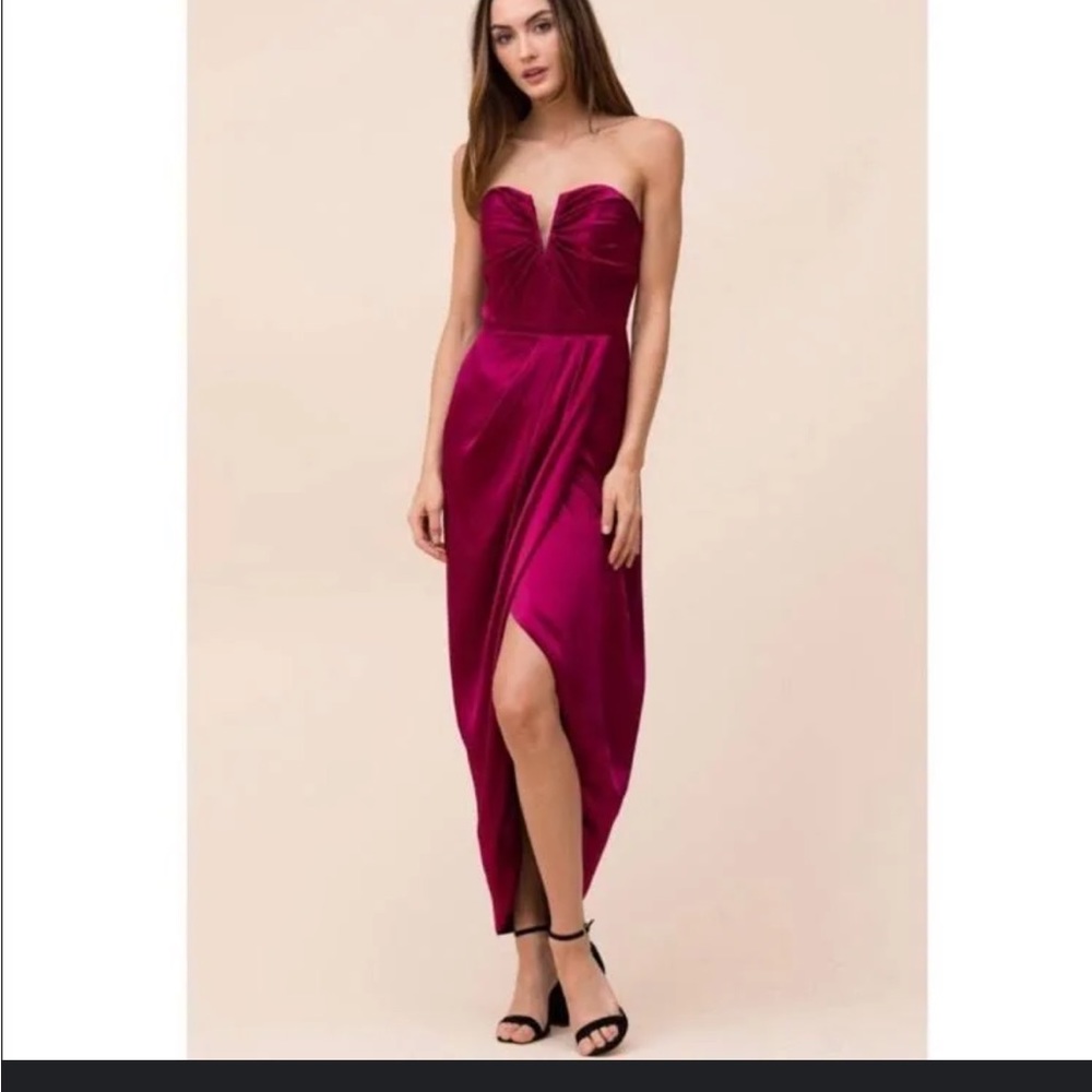 NWT Yumi Kim bombshell maxi silk xxs new with tags burgundy wine